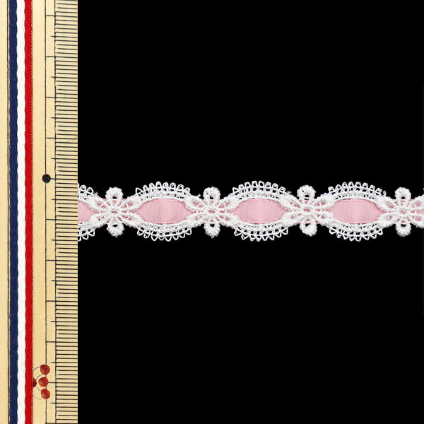 [Quantity starting from 5] Chemical Race ``ChemicalRibbonLace Approx. 1.5cm wide Light pink FR2405"