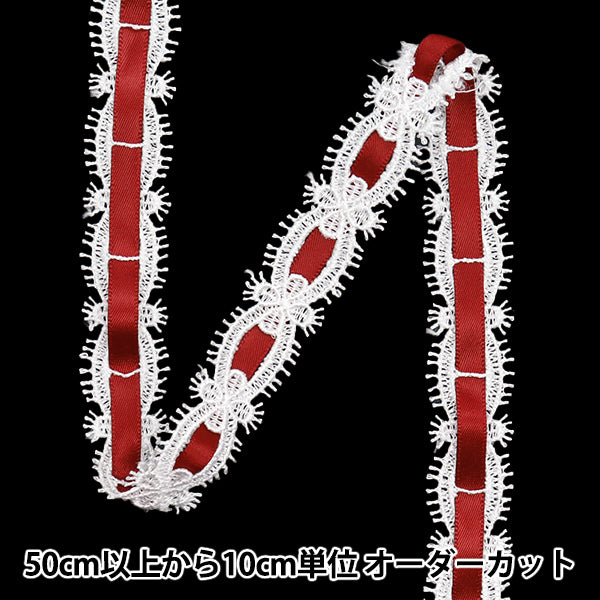 【数量5】化学竞赛“化学”絲帶蕾丝约2厘米宽葡萄酒FR2406"