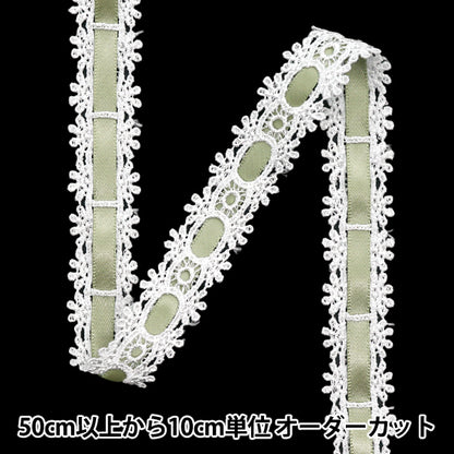 [Quantity starting from 5] Chemical Race ``ChemicalRibbonLace Approx. 2cm wide Glass Green FR2407"