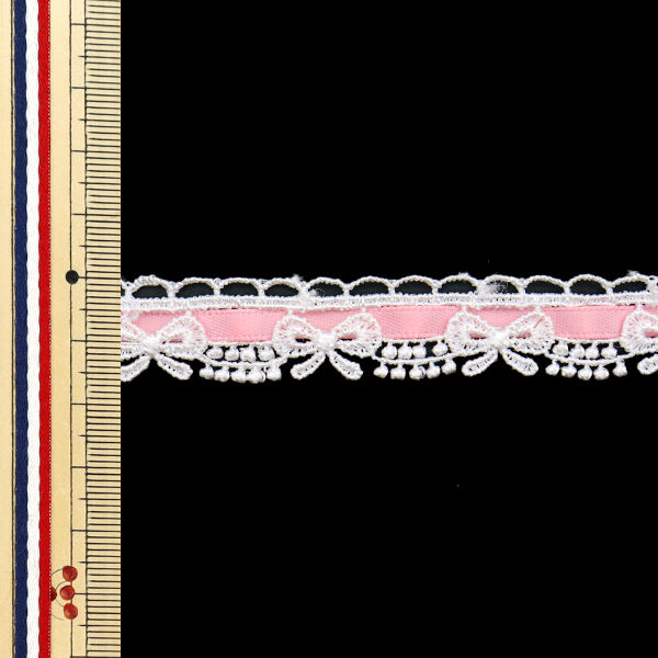 [Quantity starting from 5] Chemical Race ``ChemicalRibbonLace Approx. 1.5cm wide Light pink FR2408"