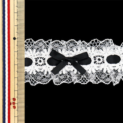 [Quantity starting from 5] RaceRibbonTape "RibbonDecorative lace approx. 3.5cm wide Black FR2409"