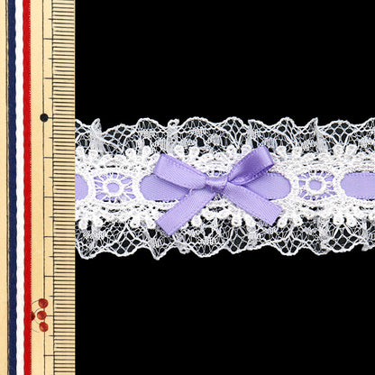 [Quantity starting from 5] RaceRibbonTape "RibbonDecorative lace approx. 3.5cm wide Light violet FR2409"