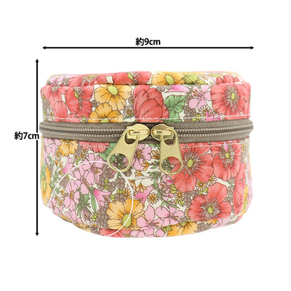 Small item holder "Liberty Fabrics Pouch, Round Small P1-DC10480WE" 【YuzawayaLimited product]