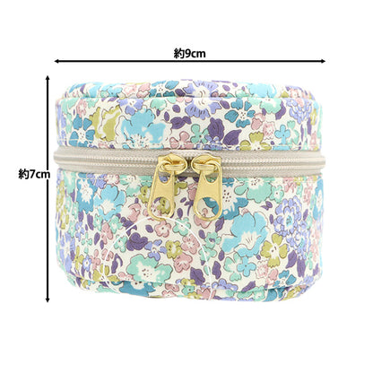 Small item holder "Liberty Fabrics Pouch, Round Small P1-3636017DE" 【YuzawayaLimited product]