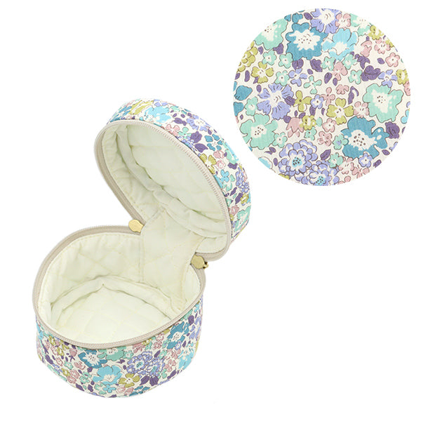 Small item holder "Liberty Fabrics Pouch, Round Small P1-3636017DE" 【YuzawayaLimited product]