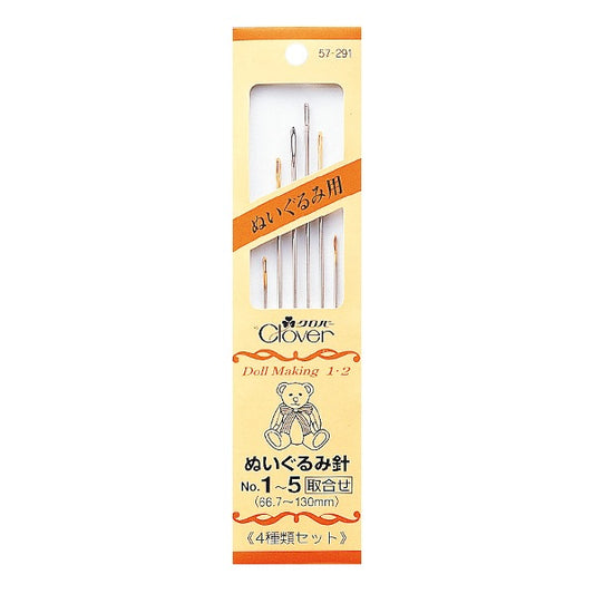 Hand sewing needle "Stuffed toy needle No.1 ~ 57-291" Clover