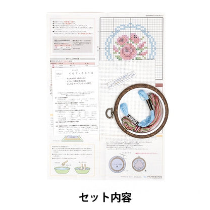 Embroidery kit "Cross stitch embroidery kit kit petit floop fruit & flower rose and lace 7441" Olympus