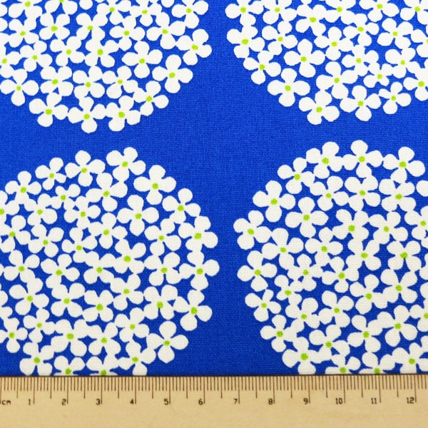 [From quantity 5] Fabric "Cotton Canvas Hydrangea Up5553 Usako Nuno" COTTON KOBAYASHI