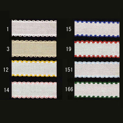 Embroidery Fabric "ZWEIGART (TsubaiGart) Idatape 2.5cm Width 1m Cut 7002 15 Blue" Original Zweigart Handarbeits-Stofff