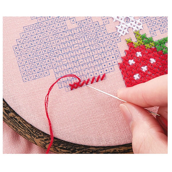 Embroidery kit "Cross stitch strawberry No.9902" Lecien Lecien COSMO Cosmo