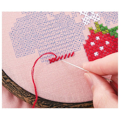 Embroidery kit "Cross stitch strawberry No.9902" Lecien Lecien COSMO Cosmo
