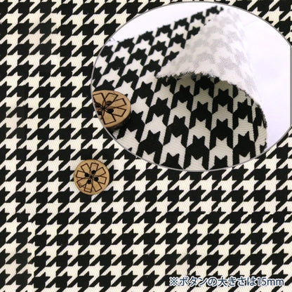 [来自数量5] 织物 “ Twill Check Print（Chidori）Off -black”