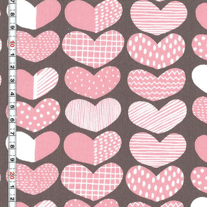 [From quantity 5] Fabric "Kippis (Kippis) Oxford Heart BPO-17B]