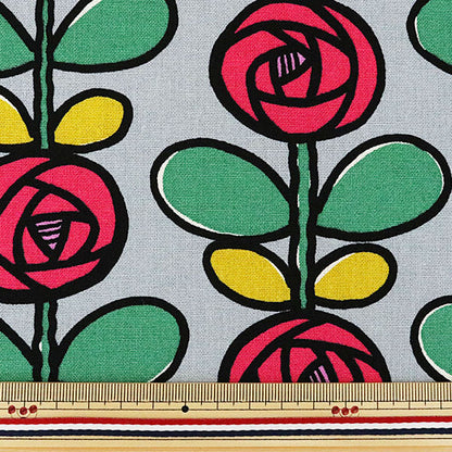 [From quantity 5] Fabric "No. 10 canvas rose UP5693-C Uyakoko cloth" COTTON KOBAYASHI