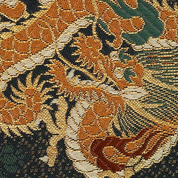 [From quantity 5] Fabric 『Gold Brocade 4 chicks BK black]