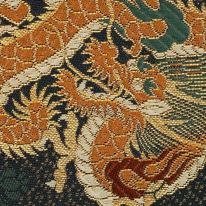 [From quantity 5] Fabric 『Gold Brocade 4 chicks BK black]