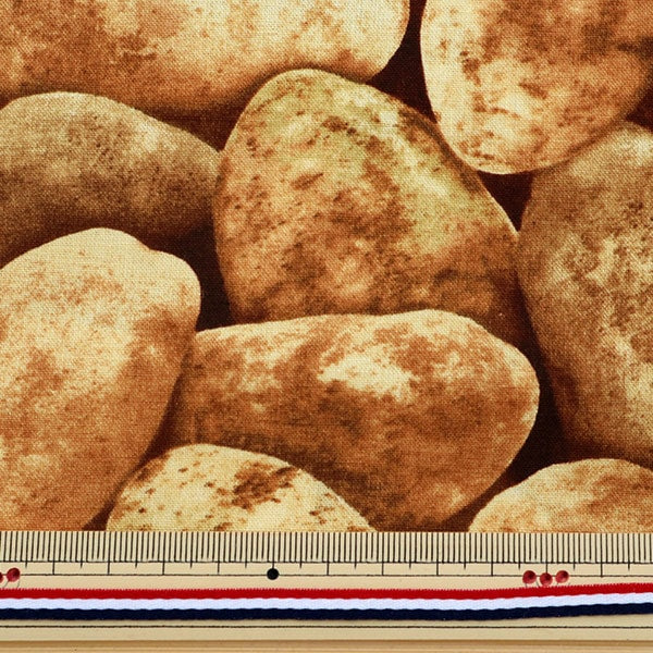 [From quantity 5] Fabric "Inkjet print potato" USA cotton