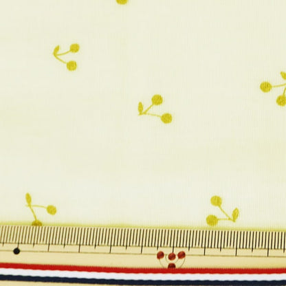 [From quantity 5] Fabric 『double gauze (Double gauze) Lame cherry off-white KTS6525-A] COTTON KOBAYASHI