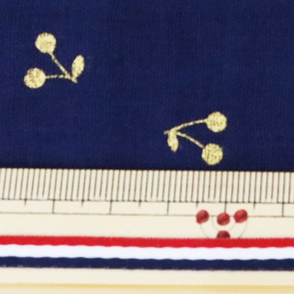[From quantity 5] Fabric 『double gauze (Double gauze) Lamechy Navy KTS6525-H] COTTON KOBAYASHI