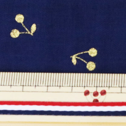 [From quantity 5] Fabric 『double gauze (Double gauze) Lamechy Navy KTS6525-H] COTTON KOBAYASHI