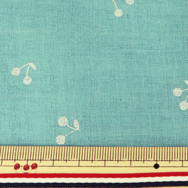 [From quantity 5] Fabric 『double gauze (Double gauze) Lamechy Blue Green KTS6525-G] COTTON KOBAYASHI