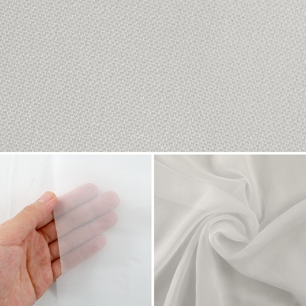 [From quantity 5] Fabric "Costume 30D Chiffon CCF6300-01WH White"
