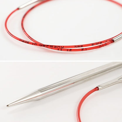 Knitting Needles "ADDI raceCirclar NeedlesSilver 40cm needle size 5.5mm] Addi Adi