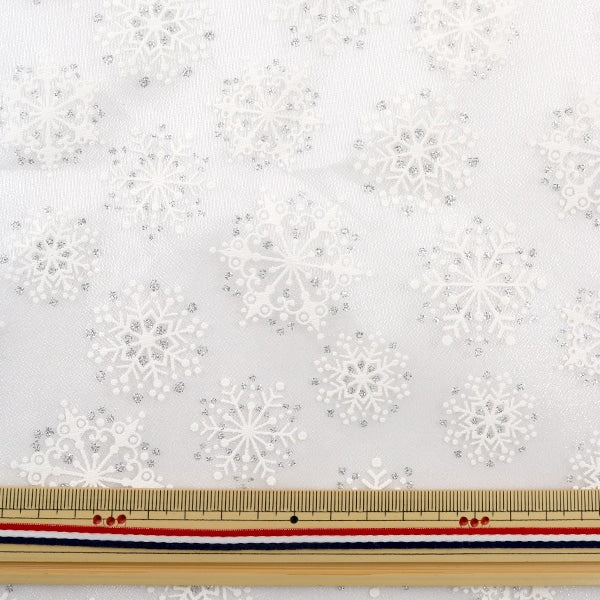 [来自数量5] 织物 “ Organdy Snow Cyrystal White”