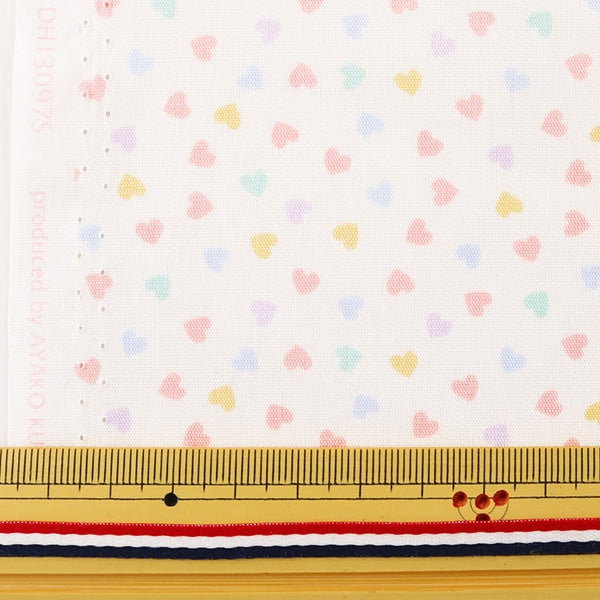 [From quantity 5] Fabric "Home Collection Pastel Heart White White Sheeting DH13097S-B]