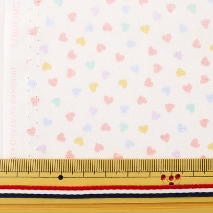 [From quantity 5] Fabric "Home Collection Pastel Heart White White Sheeting DH13097S-B]