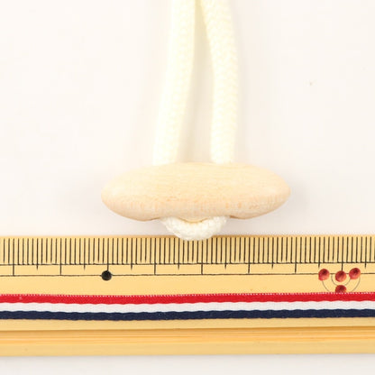 Button "Duffel button with skin 40mm white" KIYOHARA