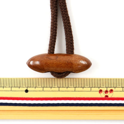 Button "Duffel button with skin 40mm tea" KIYOHARA