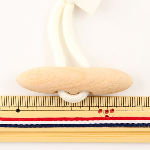 Button "Duffel button with skin 65mm White" KIYOHARA