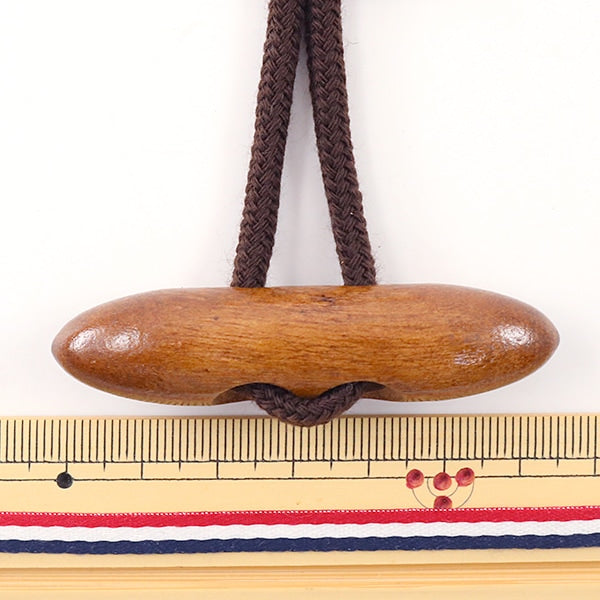 Button "Duffel button with skin 65mm tea" KIYOHARA