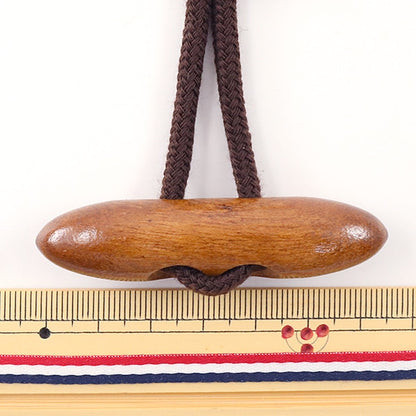 Button "Duffel button with skin 65mm tea" KIYOHARA
