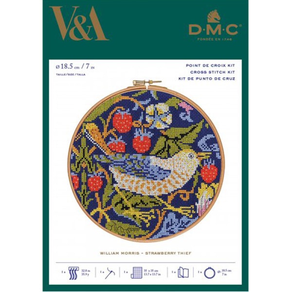 进口刺绣套件“威廉·莫里斯（William Morris）（威廉·莫里斯）箍草莓小偷（草莓小偷）BL1174 77” DMC DM Sea
