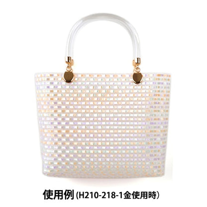 袋子材料“带剪刀的剪刀手柄透明的银色H210-218-2” Hamanaka
