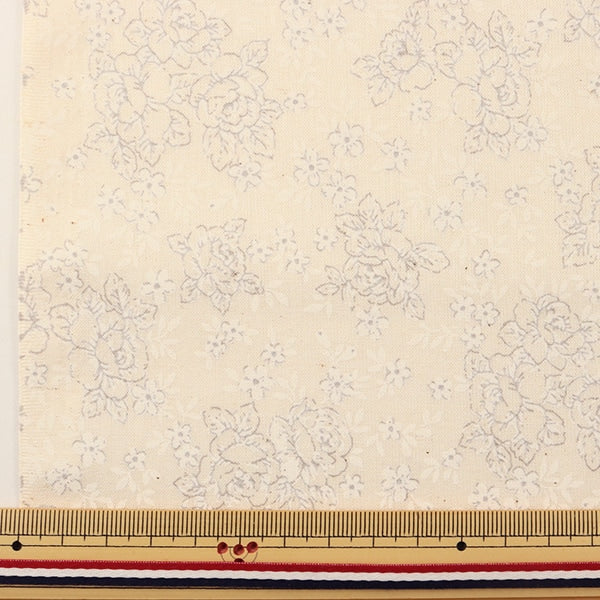 [From quantity 5] Fabric 『Scare Print Lucky Print Small Flower Pattern Kinari x White KW-3115-12A]