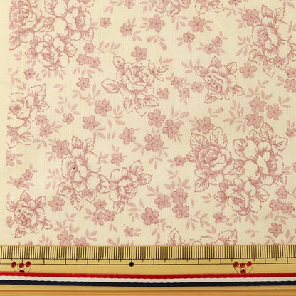 [From quantity 5] Fabric 『Scare Print Lucky Print Small Flower Pattern x Pink KW-3115-12B]