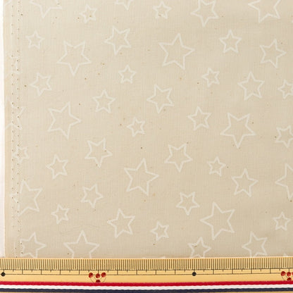 [From quantity 5] Fabric 『Sheeting Lucky Print Star Pattern generation (Kas left) x White WD347-4B]