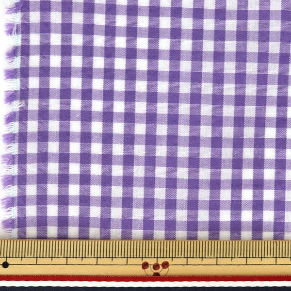 [From quantity 5] Fabric "Dyeing Gingham Medium Purple CO-GIM-VI"