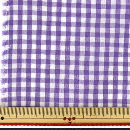 [From quantity 5] Fabric "Dyeing Gingham Medium Purple CO-GIM-VI"