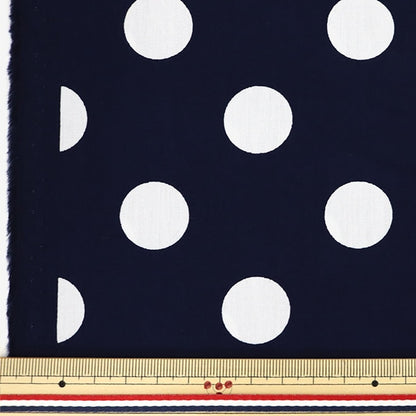 [From quantity 5] Fabric 『Polka dotsBroadprint large blue ground x white 88190-3-12 "