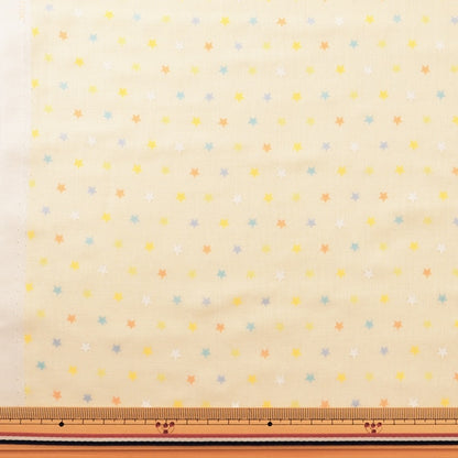 [From quantity 5] Fabric 『double gauze (Double gauze) Homy Collection Star pattern Yellow GH13044S-C]