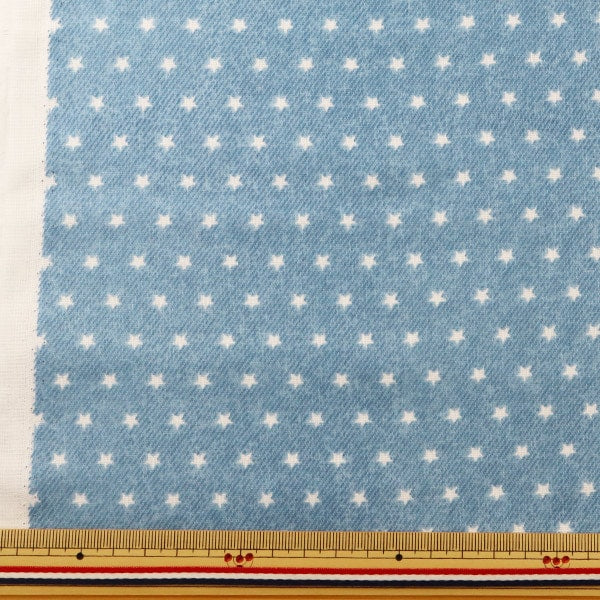 [来自数量5] 织物 『双层纱布 （双纱布）HOSY COLLUCTY HOSHI图案牛仔型浅蓝色GH13044S-H]