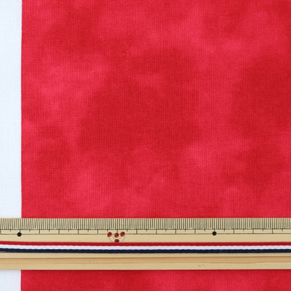[From quantity 5] Fabric "Mura dyed print red 87422-1-12"