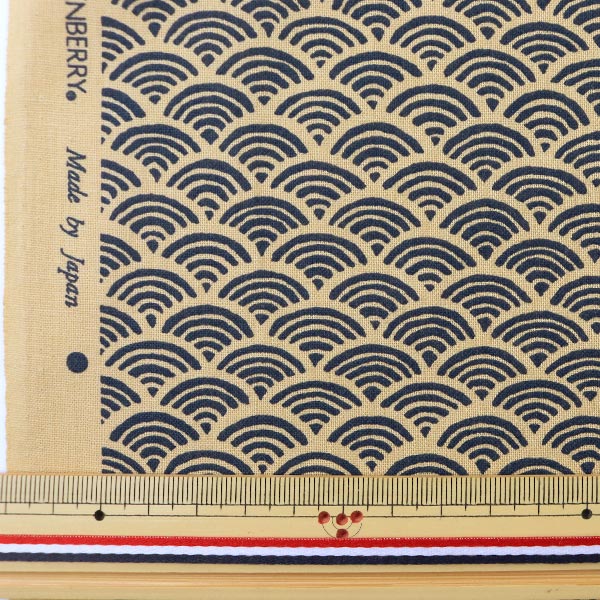 [From quantity 5] Fabric 『Sheeting Japanese pattern Aomi wan blue 88220-1-2]