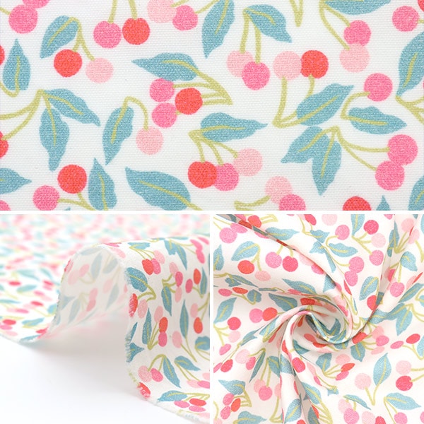 [From quantity 5] Fabric "Liberty Liberty Print NylonOxford Cherry Drop Blue 36302124-20ct] Liberty Japan