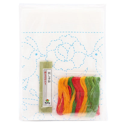 Embroidery kit "Hand-sewn Flower Fukin Kit SASHIKO WORLD MEXICO KSW-021" TULIP Tulip