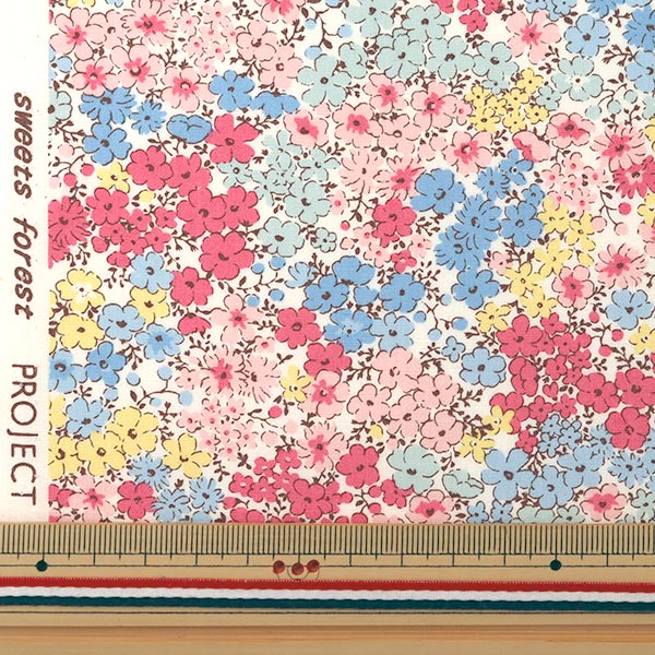 [From quantity 5] Fabric "Broadprint floral pattern pink KTS3414-A" COTTON KOBAYASHI